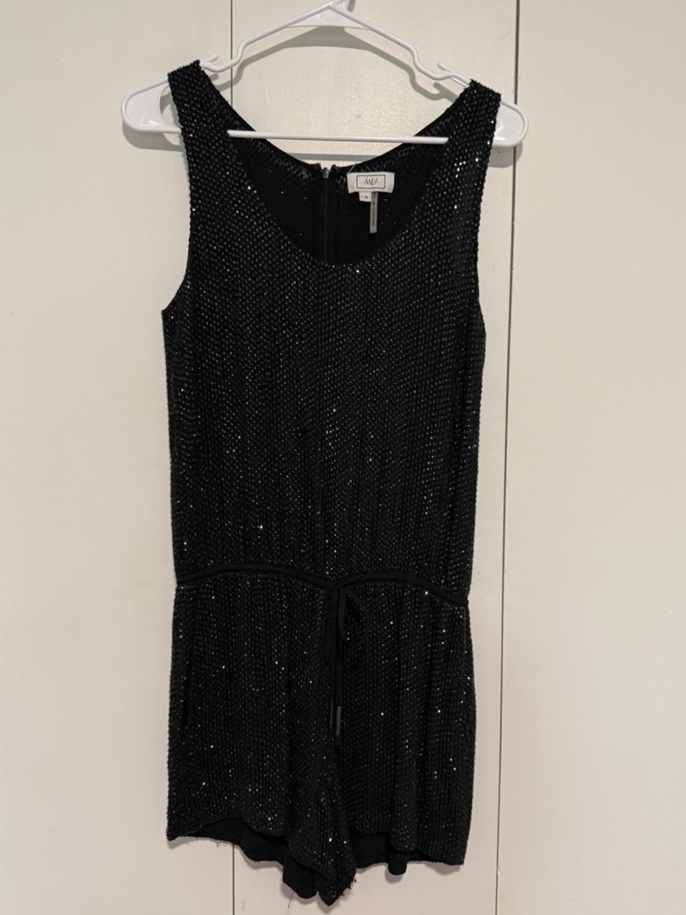 MLV Black Ursula Beaded Romper size small
